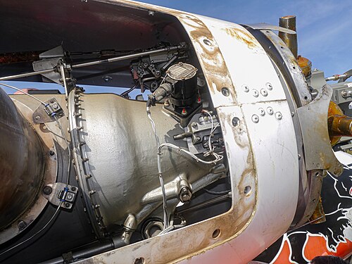 A two-pole tachometer generator from a PT6 turboprop engine on a Conair S-2FT Tracker